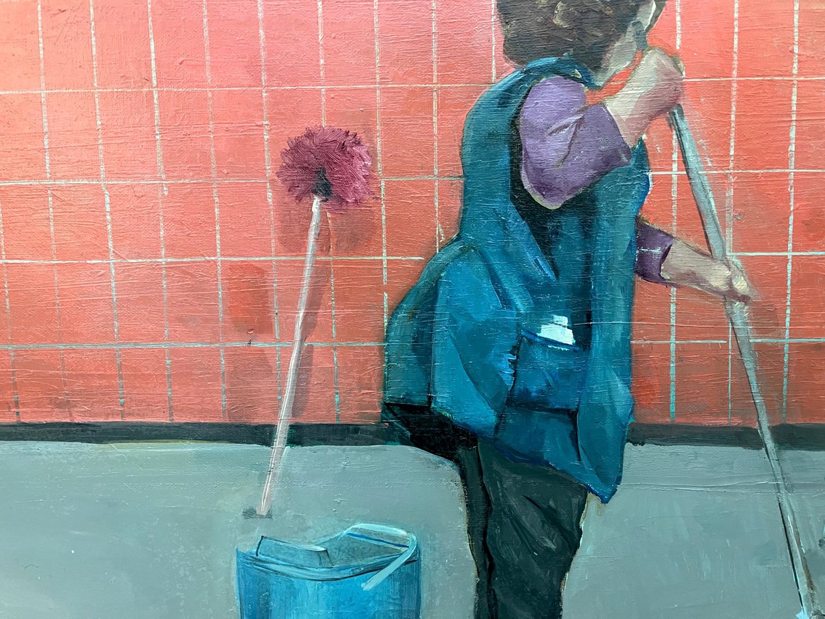 Impressionistic Portrait Oil Painting By Ulli Schmitt, 31 X 24", Martha, Original Artwork