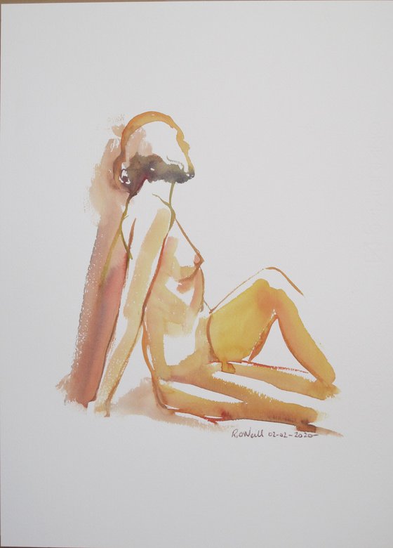 Seated female nude