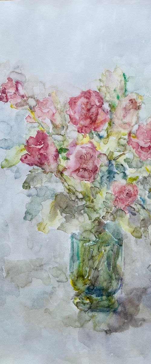 Roses 19,7x25,6 in by Elena Klyan