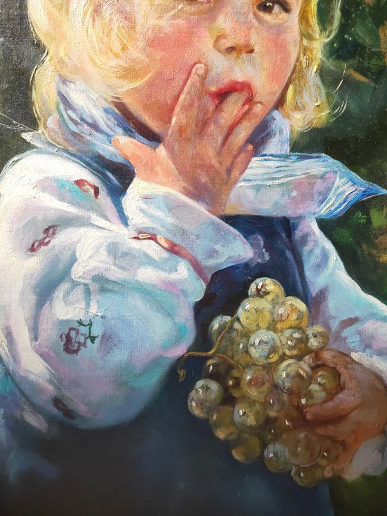 "The little girl wth the grapes " by Olga Tsarkova