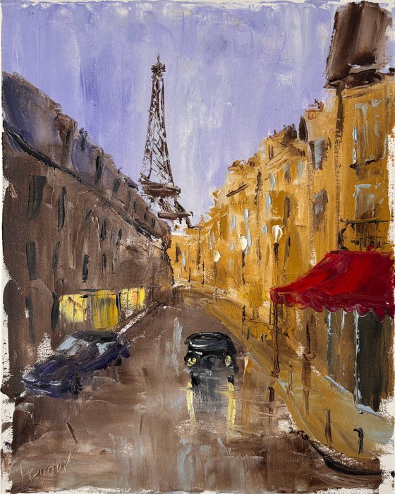 Parisian street, Eiffel tower