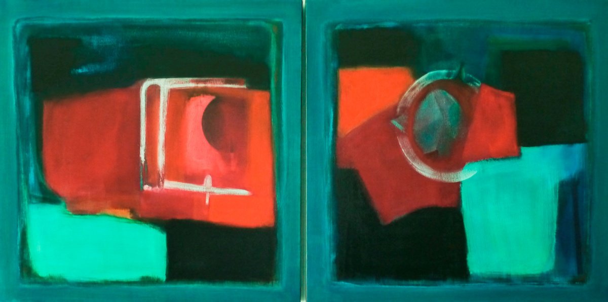 Abstract Acrylic Painting By Pier Maurizio Greco, 47 X 24", Dream