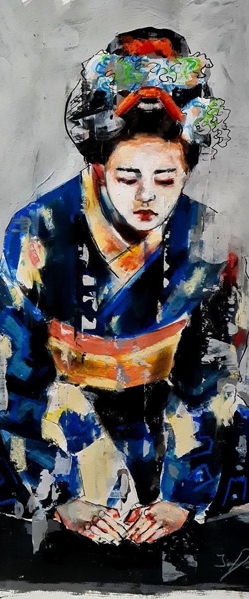 blue kimono 3-26-23 by Thomas Donaldson