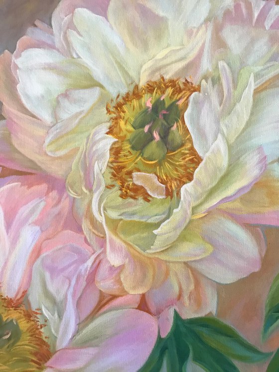 Composition of peonies