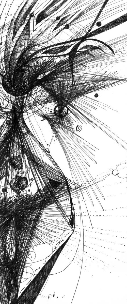 Vibration energy lines still life like universe expanding eclectic oniric art signed by master Ovidiu Kloska by Kloska Ovidiu