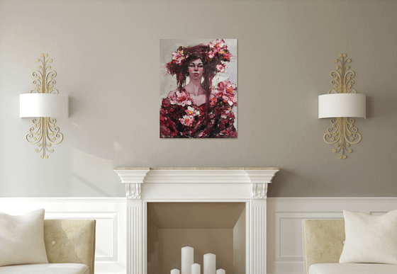Girl and flowers