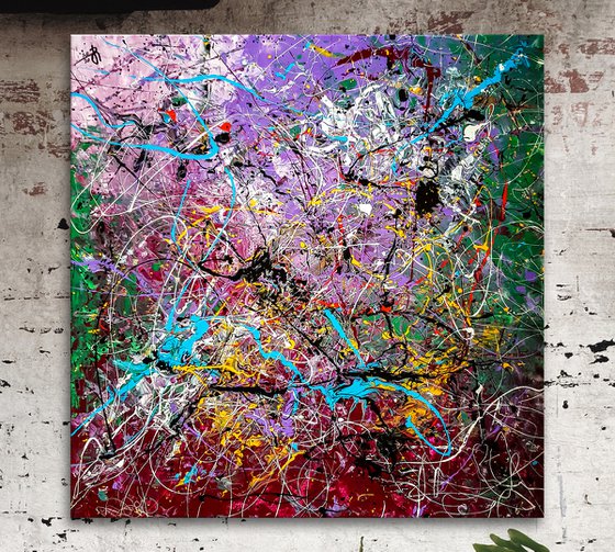 - StrangaJo N-1 - Style of JACKSON POLLOCK. Abstract Expressionism Painting