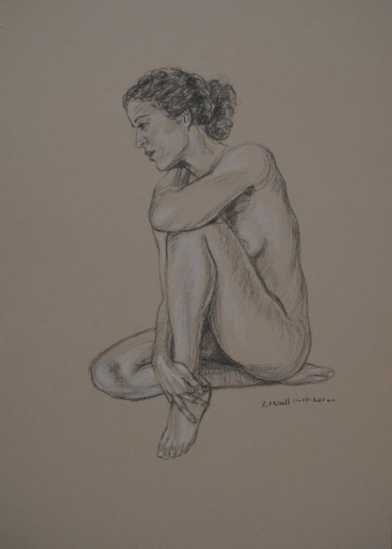 Seated female nude