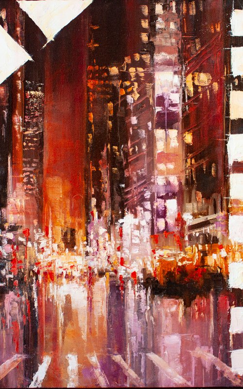 Night crosswalk by Aleksandr Neliubin