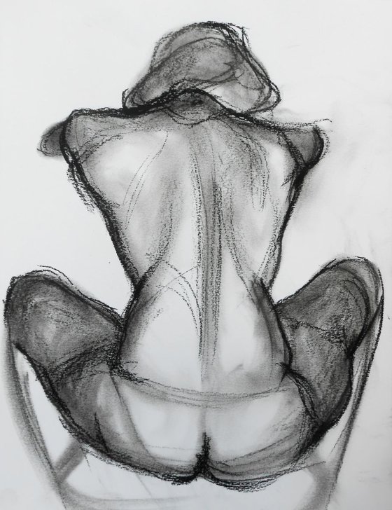 Nude from the back