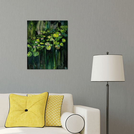 Water Lily Oil Painting