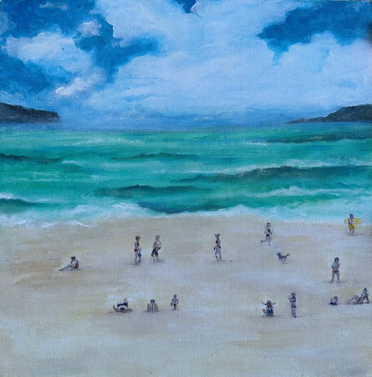 A beach day - Lowry’s people having a chill  from the factory by Clare Hoath