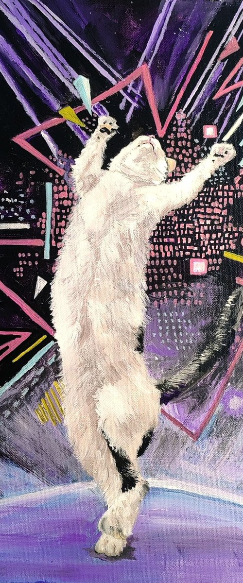 Disco Cat by Indie Flynn-Mylchreest of MeriLine Art
