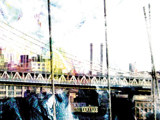 Maromas, Manhattan bridge/XL large original artwork