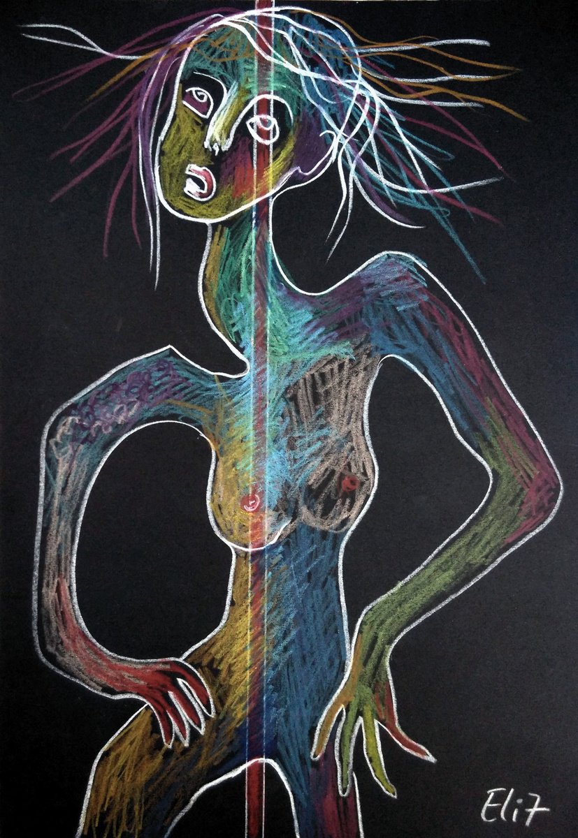 Expressive Pencil Drawing , Backbone By Elisheva Nesis, 9 X 13, Artwork For Sale On Artfinder