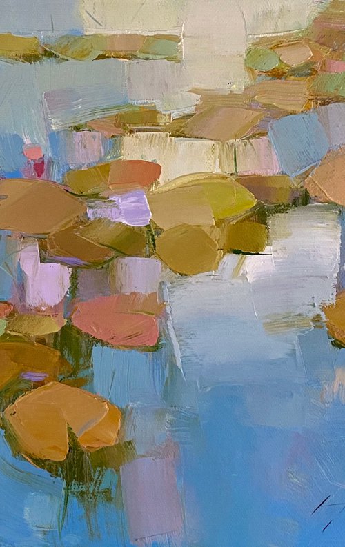 Lilies, Original oil painting, Handmade artwork, One of a kind by Vahe Yeremyan