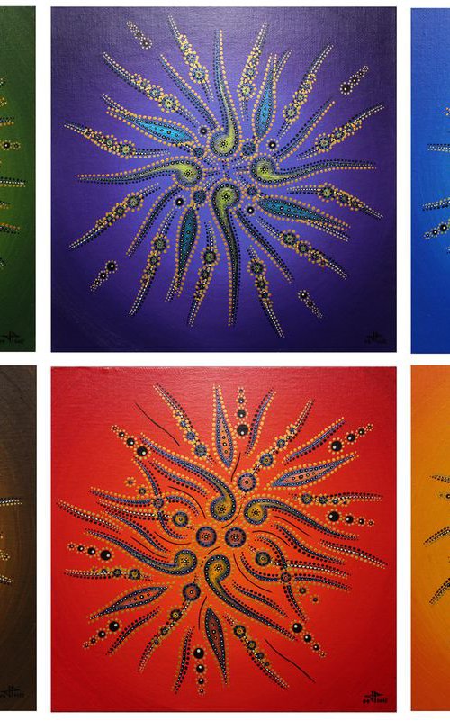 Movement of colors shapes by Jonathan Pradillon