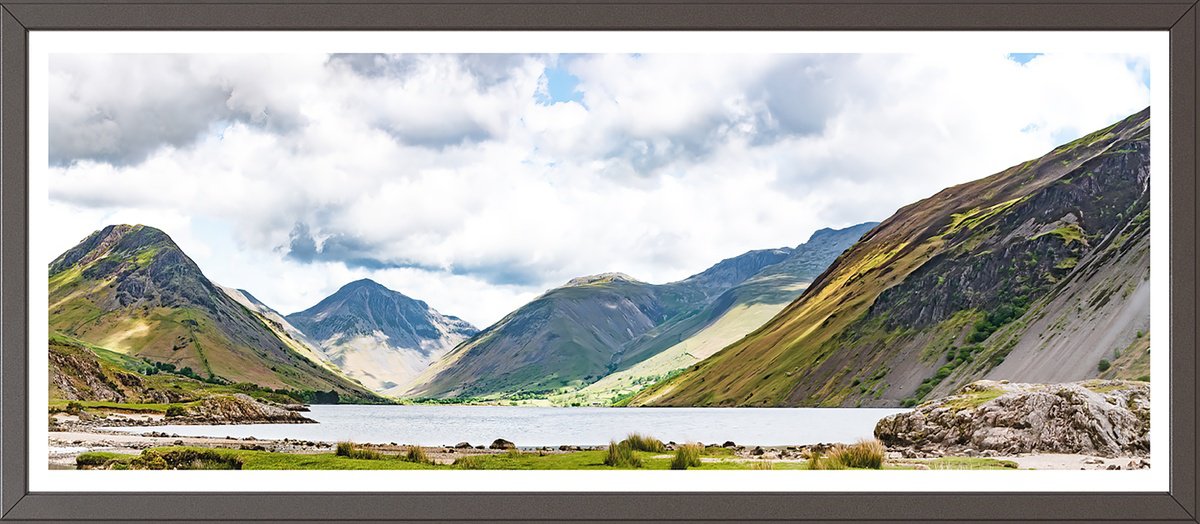 Photorealistic Photograph , Wastwater Panorama - English Lake District By Michael Mchugh, 29 X 14, Artwork For Sale On Artfinder