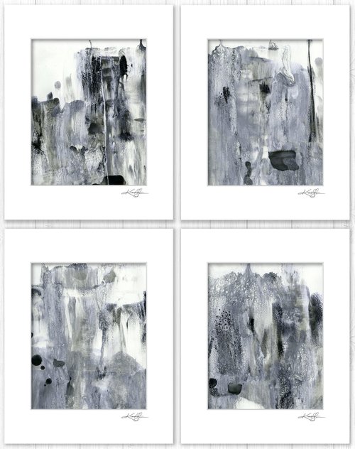Song Of The Journey Collection 20 - 4 Abstract Paintings in mats by Kathy Morton Stanion by Kathy Morton Stanion