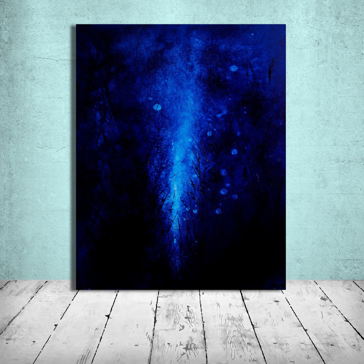Deeper Blue (100 x 80 cm) XL oil (40 x 32 inches) by Ansgar Dressler