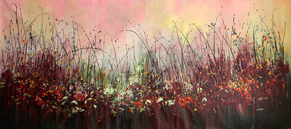 Red Passion # 7 By Cecilia Frigati, 86 X 39, Artwork For Sale On Artfinder