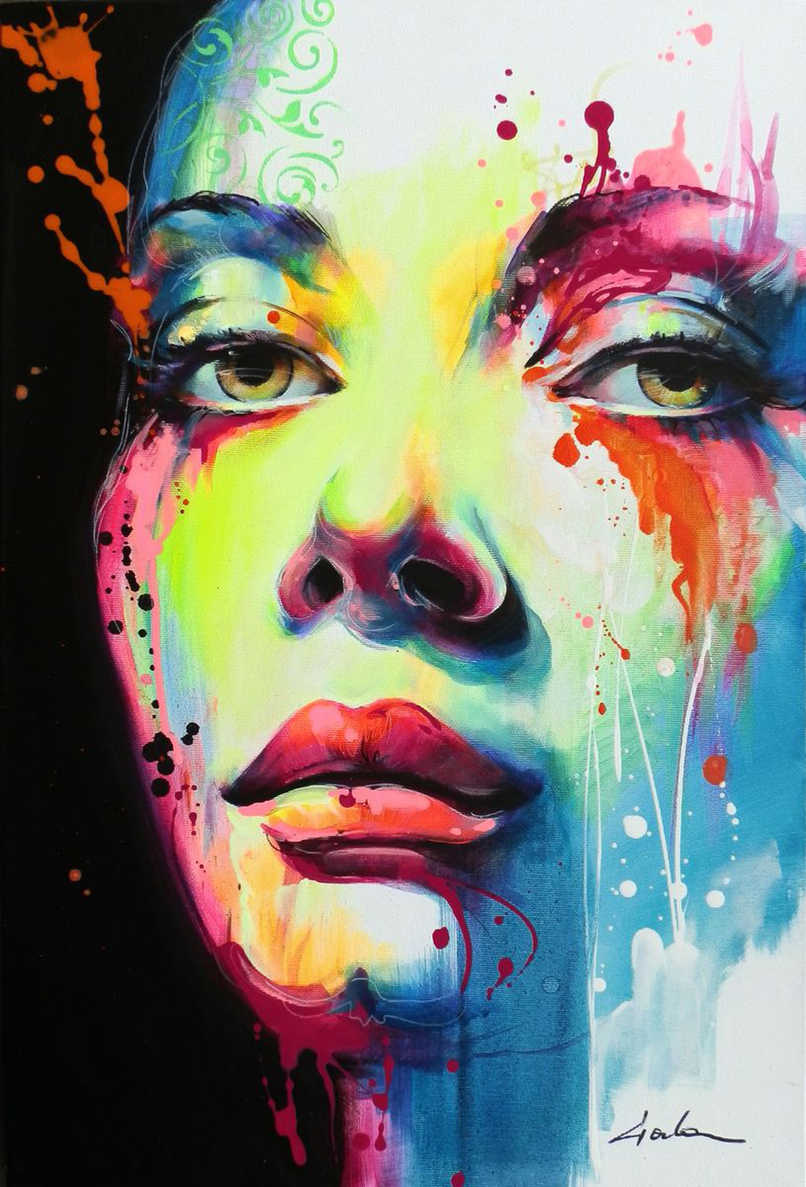 Look At Me Girl Face Pop Art Abstract Portrai Artfinder