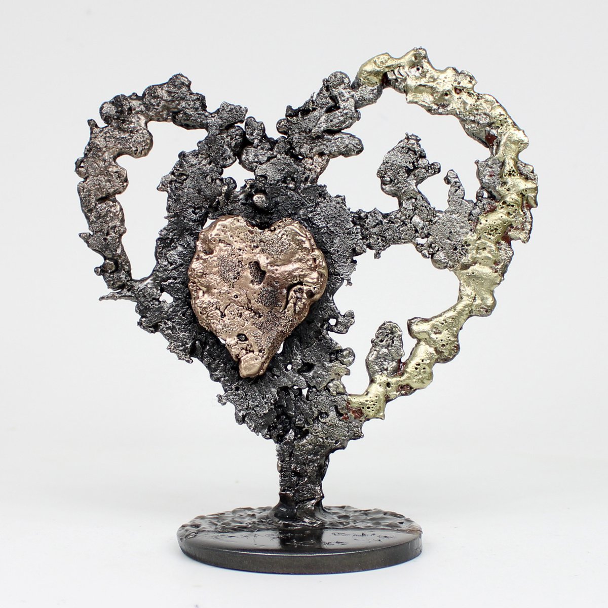Heart to heart 2-22 - heart Metal artwork by Philippe Buil