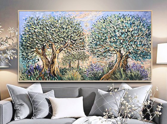 Lavender and Olive Trees