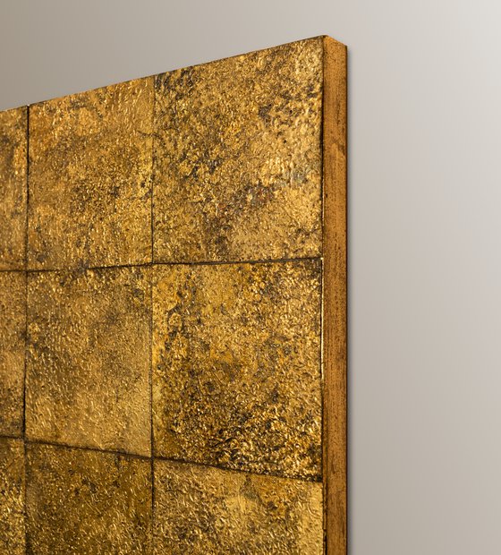 Rough Gold | Textured Gold Wall Art