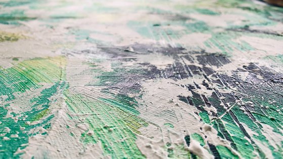 Abstract 6422 green white #3