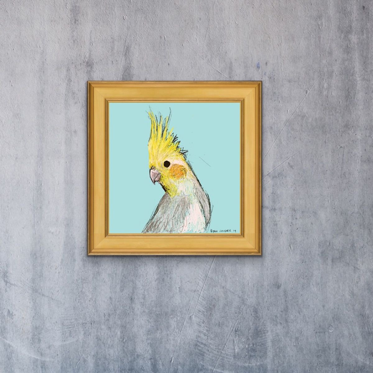 Cockatiel 12x12 limited edition by Ryan Louder