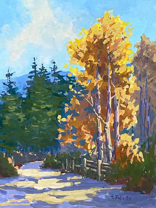 October Aspens In Hope Valley by Tatyana Fogarty