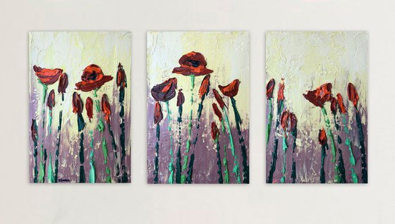 Flores para hoy (Triptych)