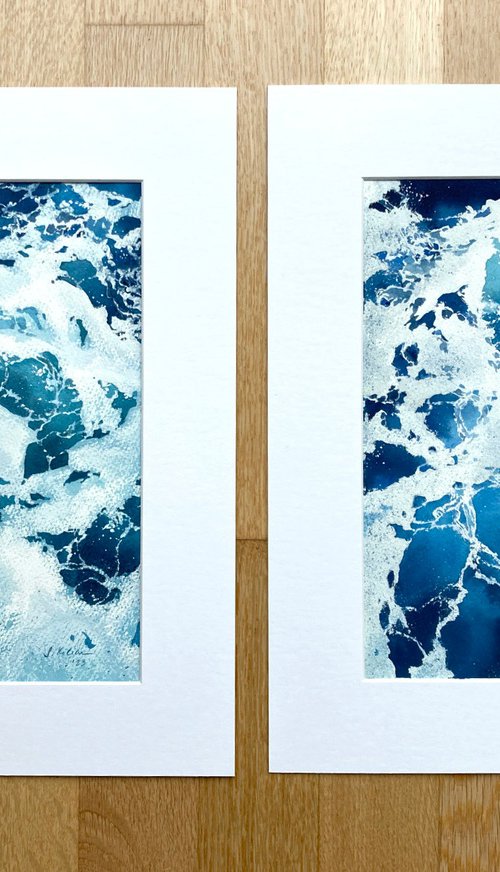 Sea Foam (Diptych) by Svetlana Kilian