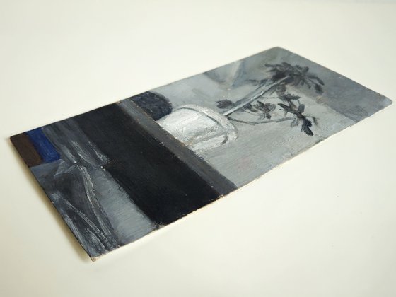 Crotons in Blue and Brown