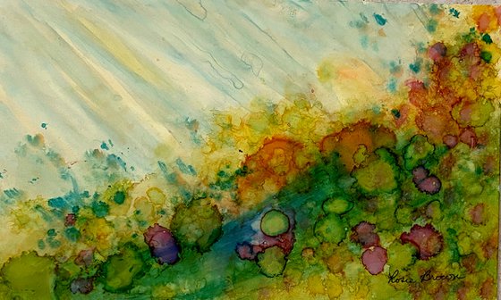 Under the Sea Alcohol Ink Painting Abstract