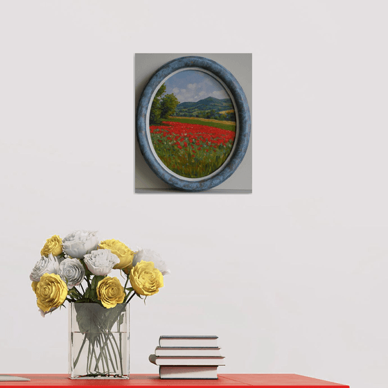 Poppy fields in Tuscany