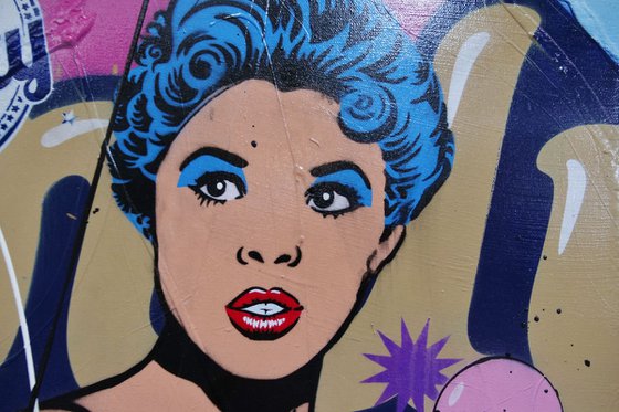 Candy's New Love 240cm x 120cm Candy Barr Textured Urban Pop Art