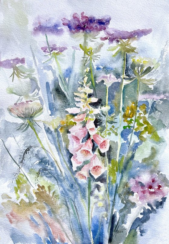 Foxglove and Wildflowers