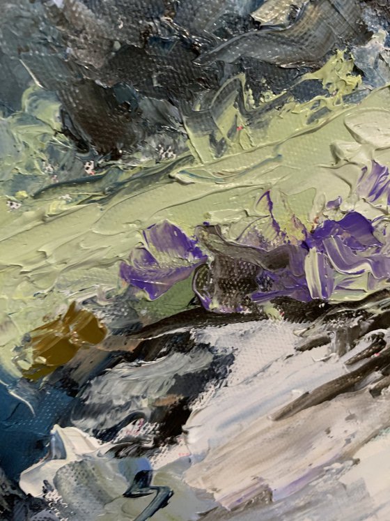 Quiet morning, forest cabin.