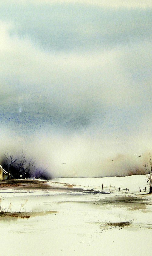 Barn. Original Watercolour Painting. by Graham Kemp