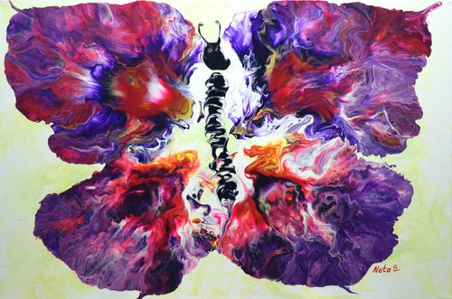 Butterfly - Original Abstract Butterfly Painting by Nataliya Stupak
