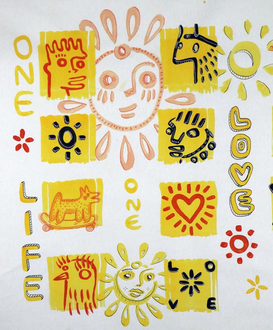 ONE LOVE / ONE LIFE 70x115cm