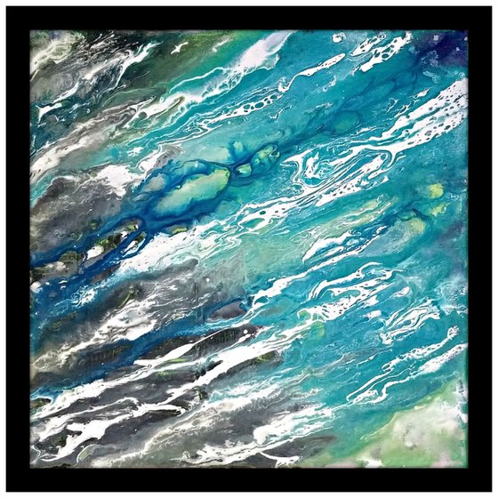 Currents 3 // Fluid Abstract // 12x12" Canvas