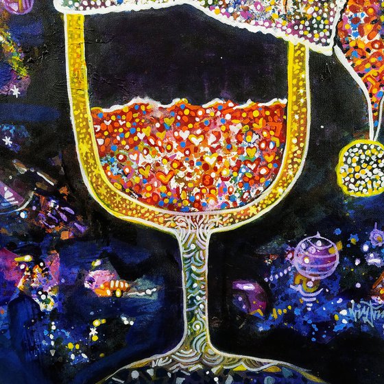 Merry Christmas painting series II "Red wine with love"
