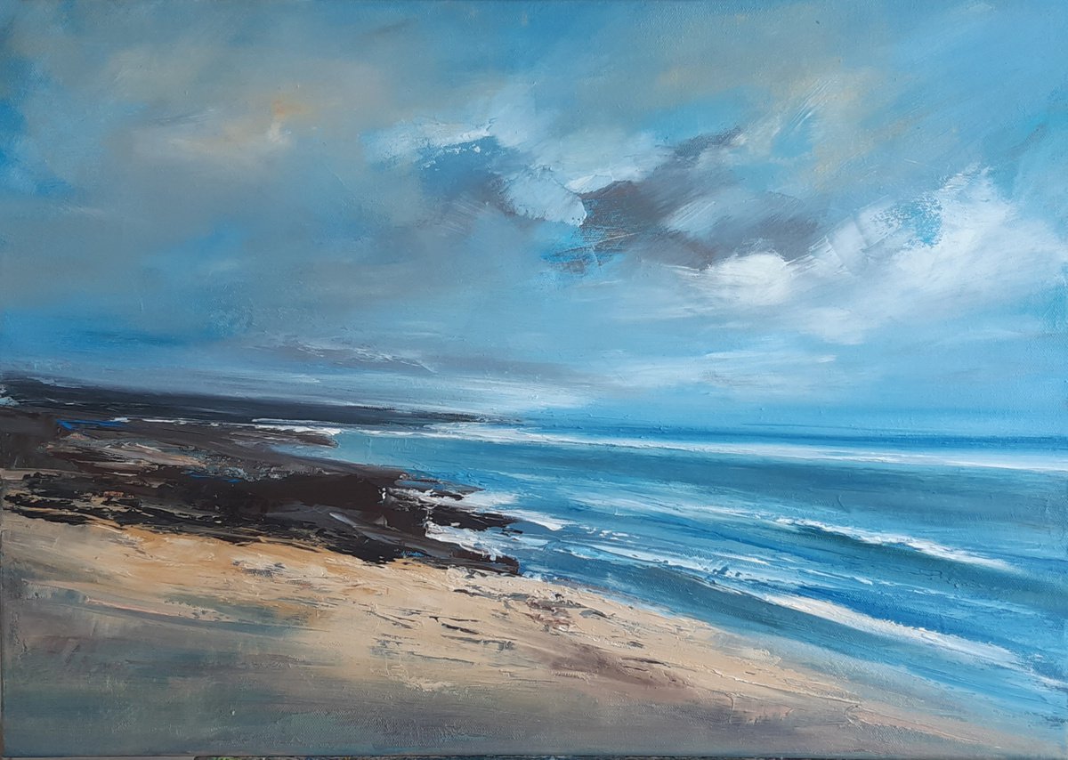 Scalpsie Bay By Steve Keenan, 26 X 19, Artwork For Sale On Artfinder