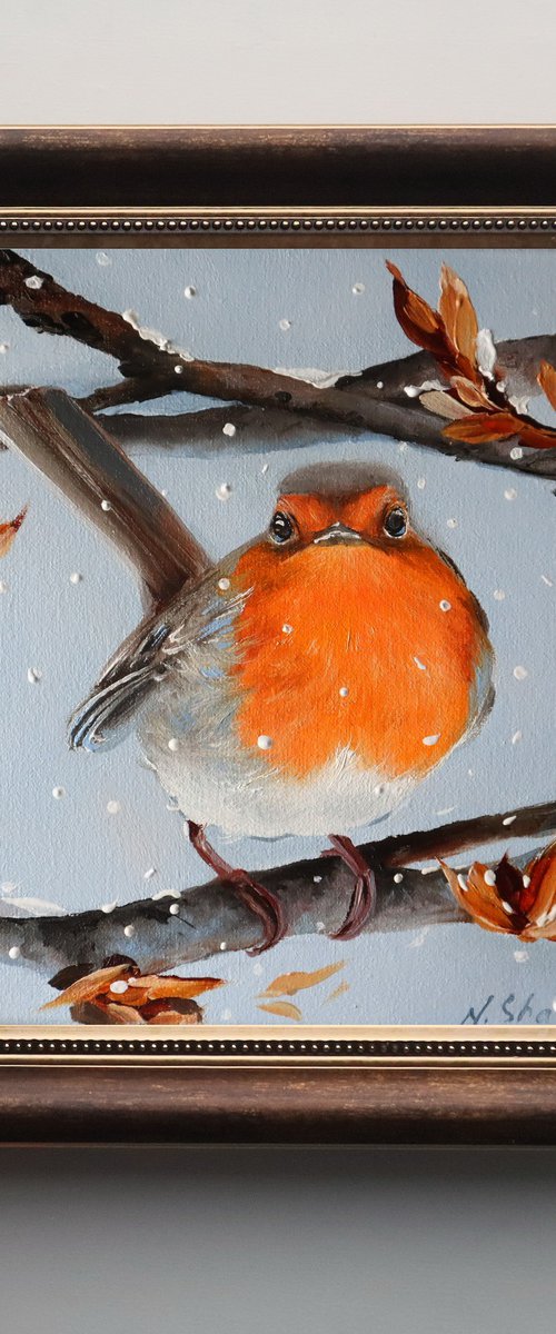 Red Robin Painting by Natalia Shaykina