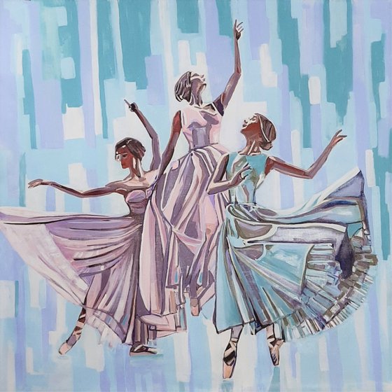 Ballerinas / 100 x 100 x 0,1 cm