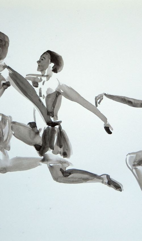 In the race for the lost  time / 42 x 29.7 cm by Alexandra Djokic