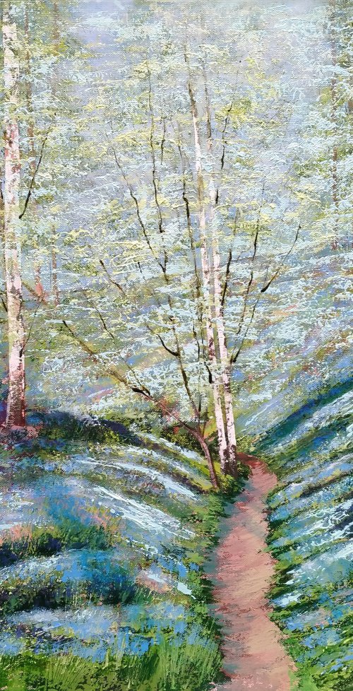 Dappled Light, Woodland Path by Amanda Horvath